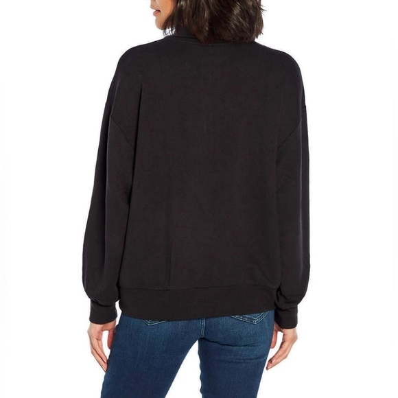Three Dots Ladies' Quarter Zip Pullover, Black S - Picture 3 of 10
